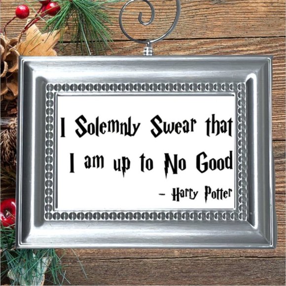 Harry Potter‎ I SOLEMNLY SWEAR I AM UP TO NO GOOD Christmas Tree Ornament - Picture 1 of 2